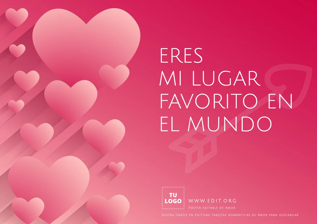 Plantilla para tarjeta de amor gratis online