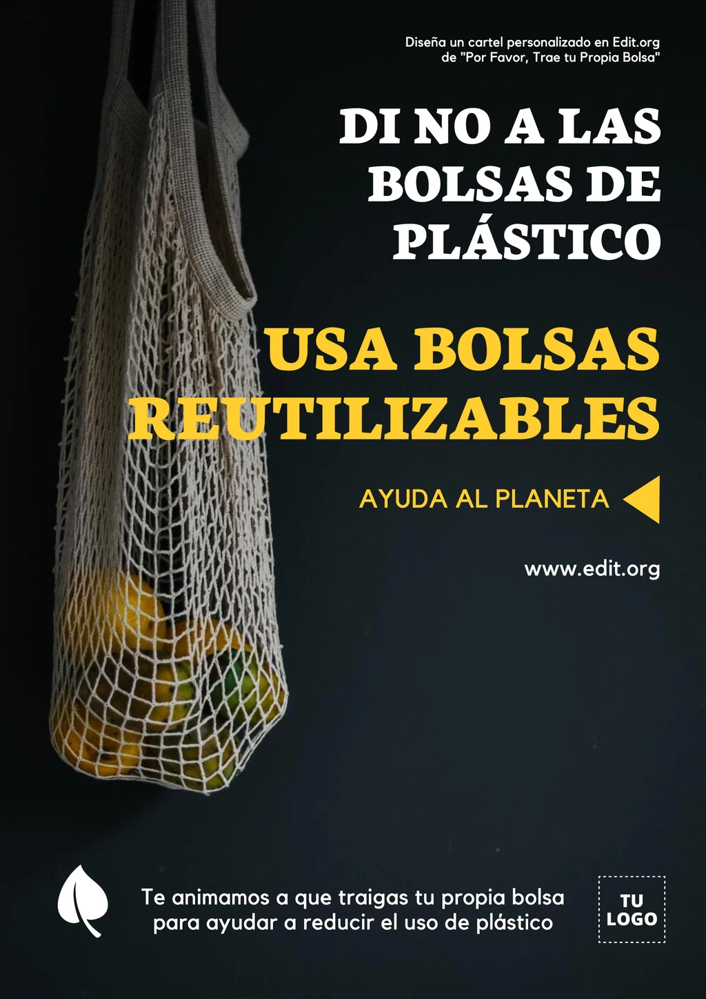 Letreros de No Se Dan Bolsas de Plástico personalizables gratis