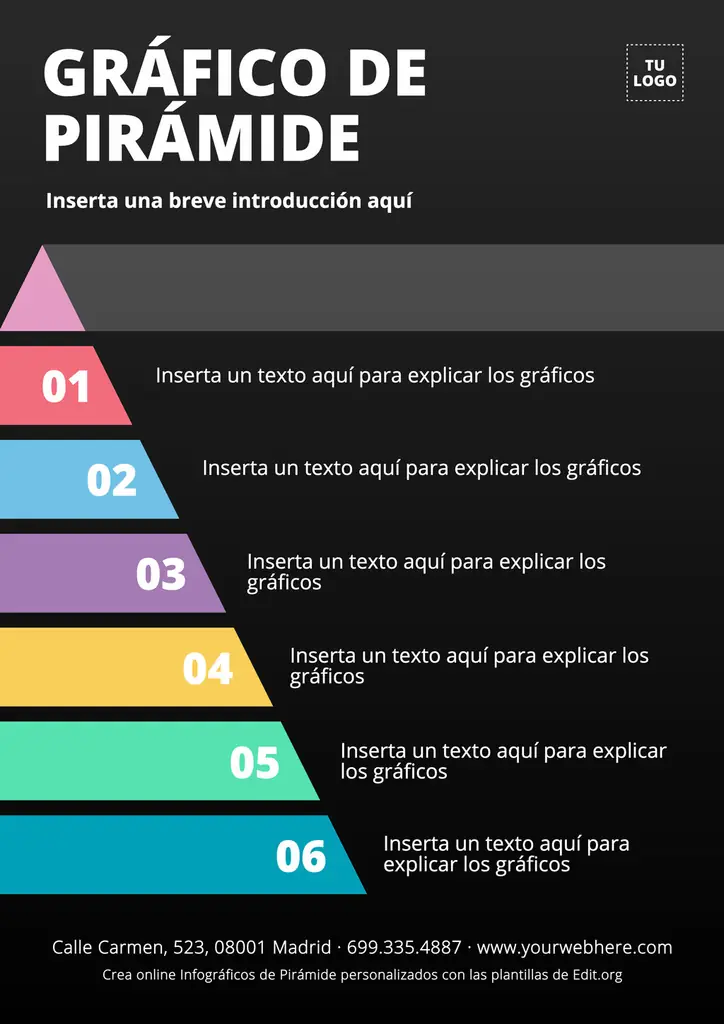 Plantilla Pirámide gratis para infografía