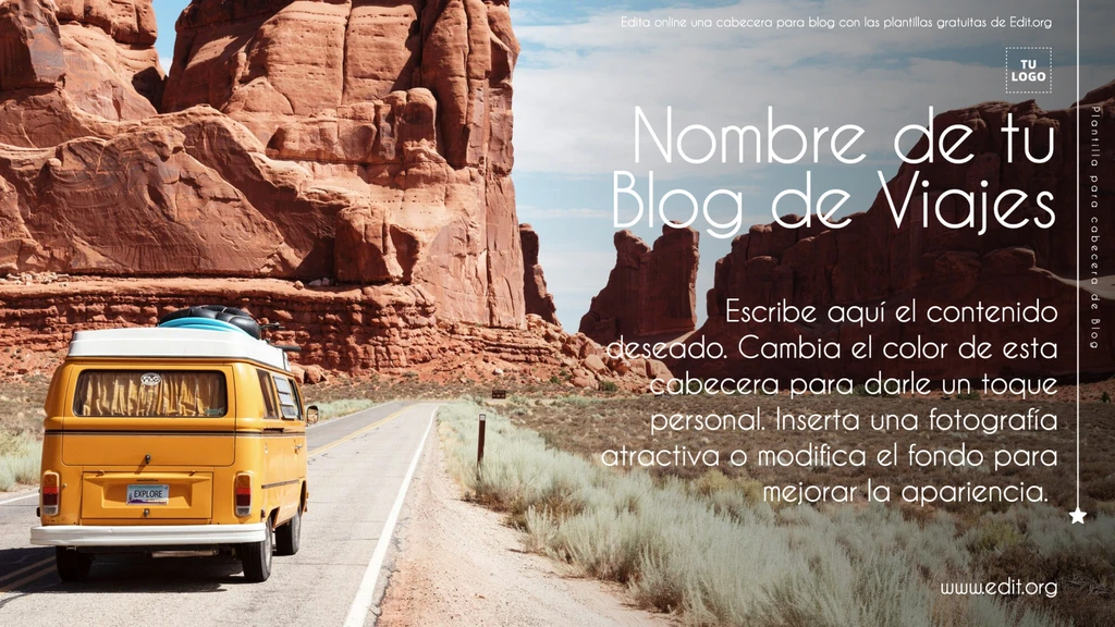 Plantilla personalizable para hacer cabecera de Blog