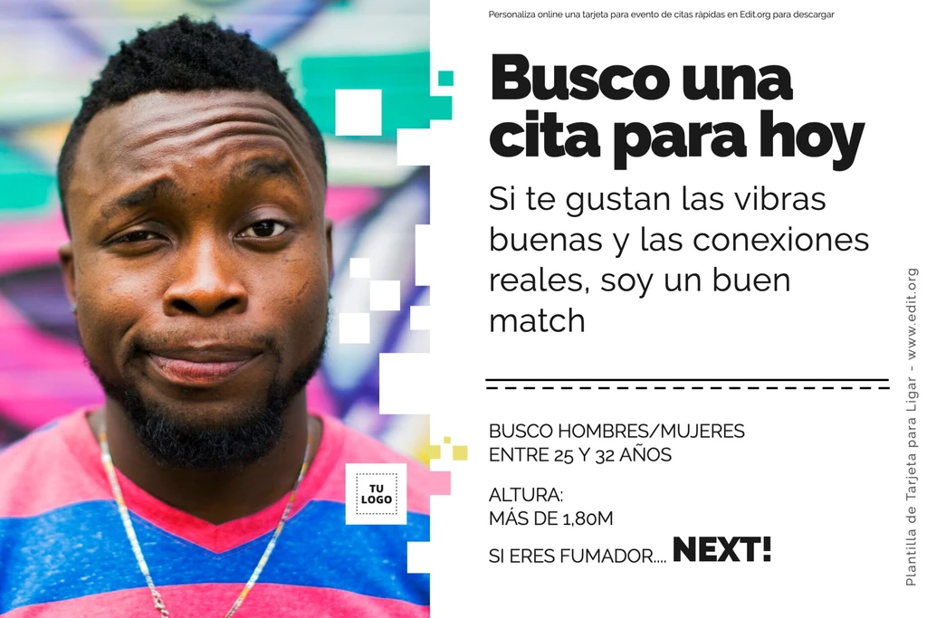 Tarjeta para Speed Dating personalizable