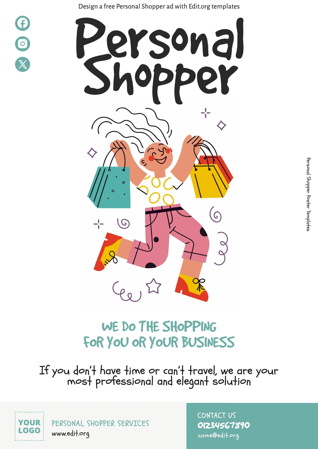 Free editable Personal Shopper and Stylist flyer template