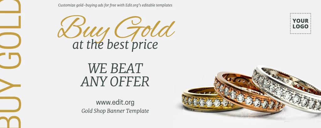 Free editable We Buy Gold ad template to edit online