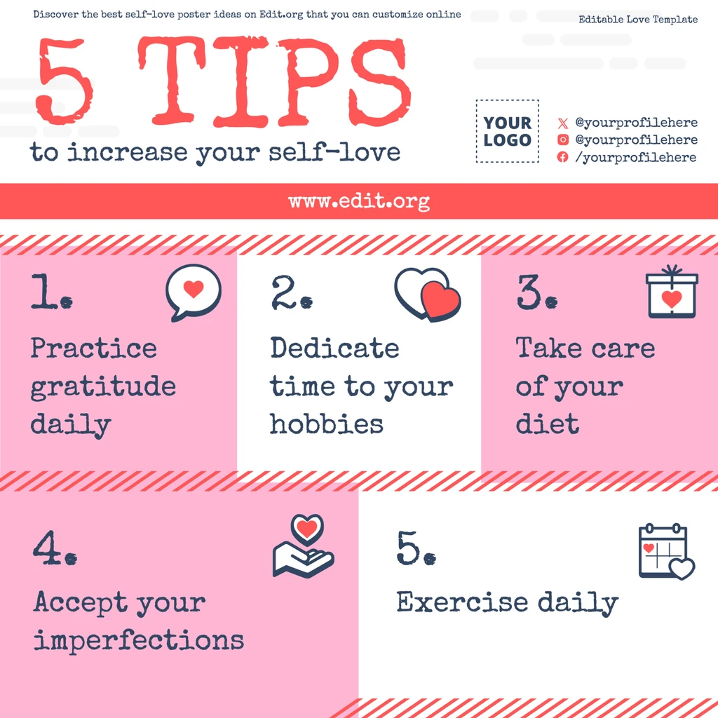 Customizable self-love posters to download for free