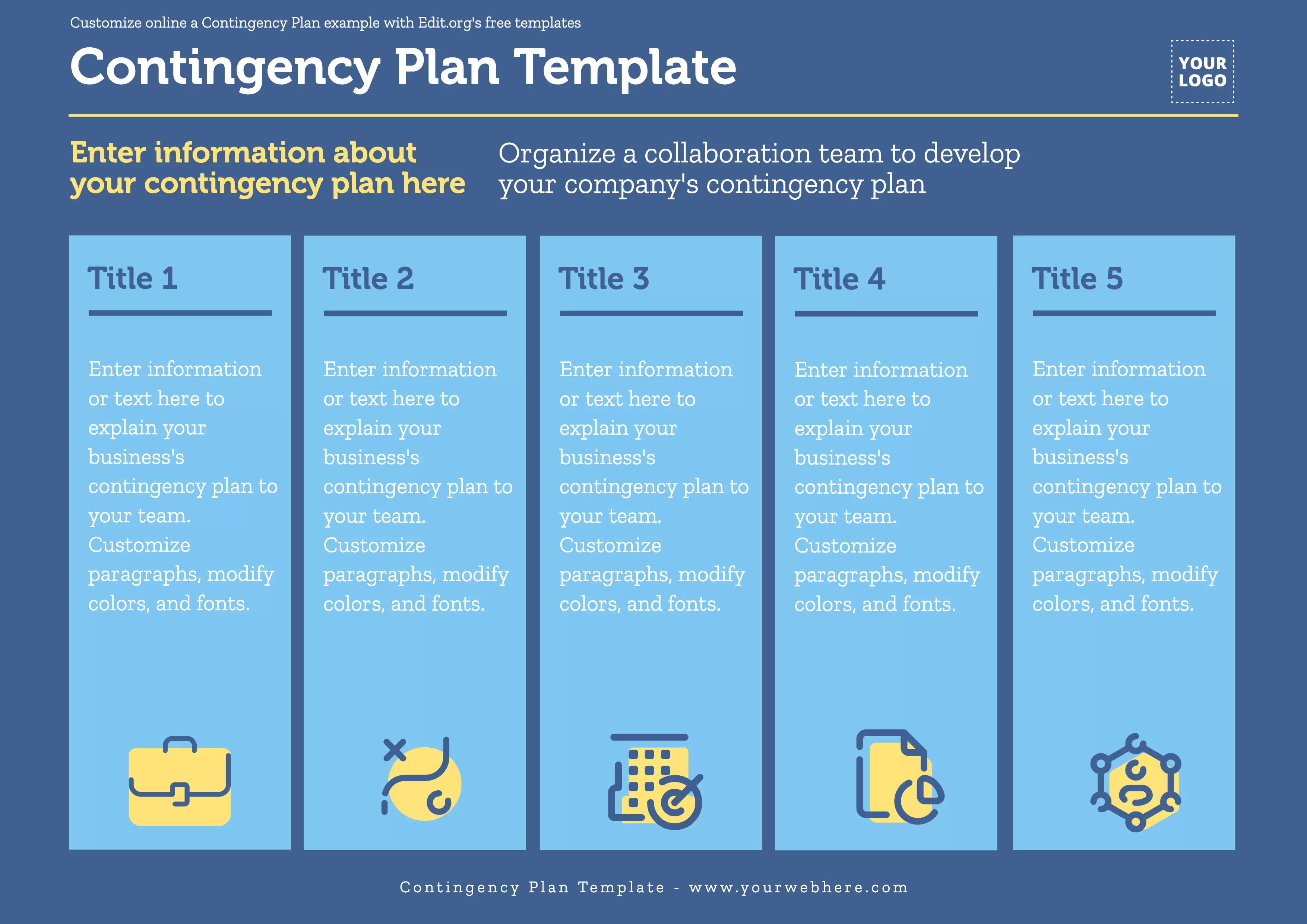 Free editable Company Contingency Plan example small business