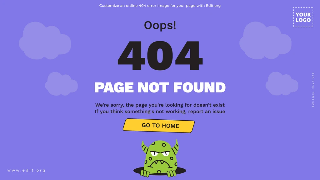 Free Oops Page Not Found template downloadable