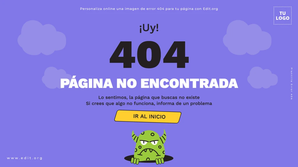 Imagen error 404 página no encontrada para personalizar