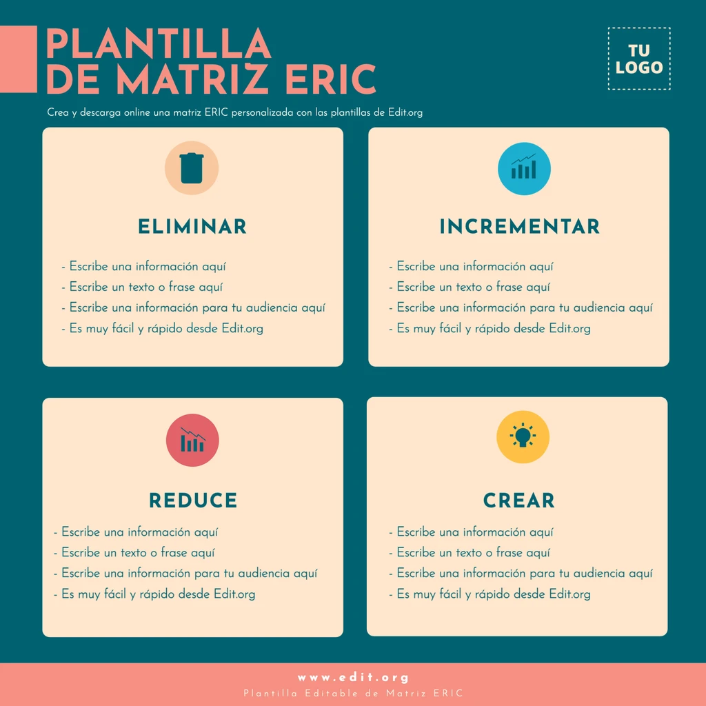 Plantilla Matriz ERIC personalizable online para imprimir