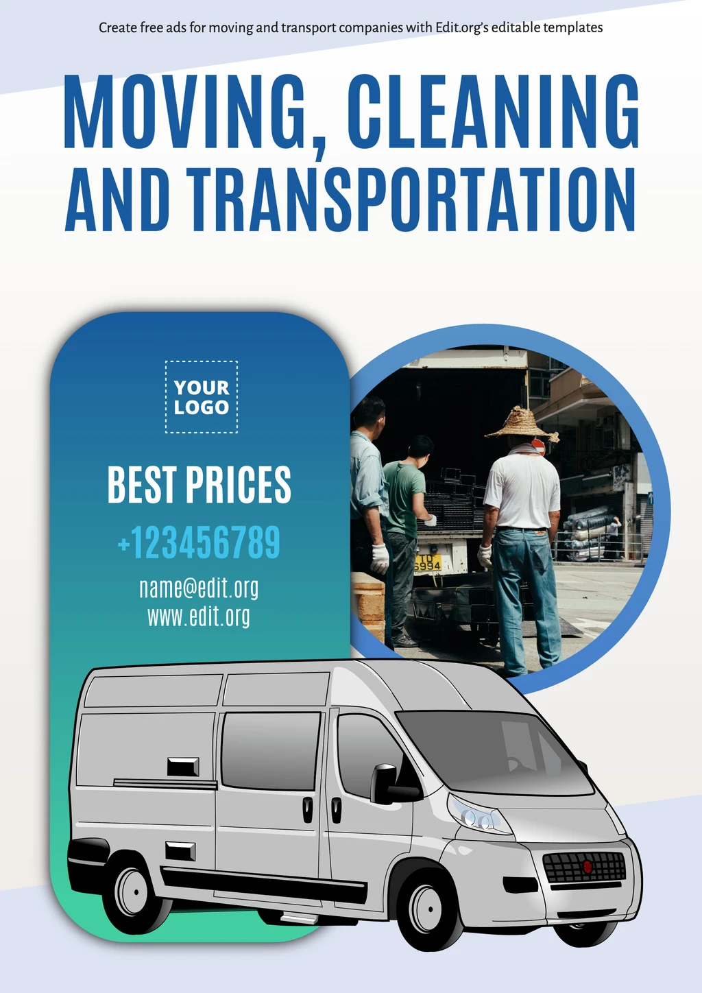 Customizable Moving Company poster template