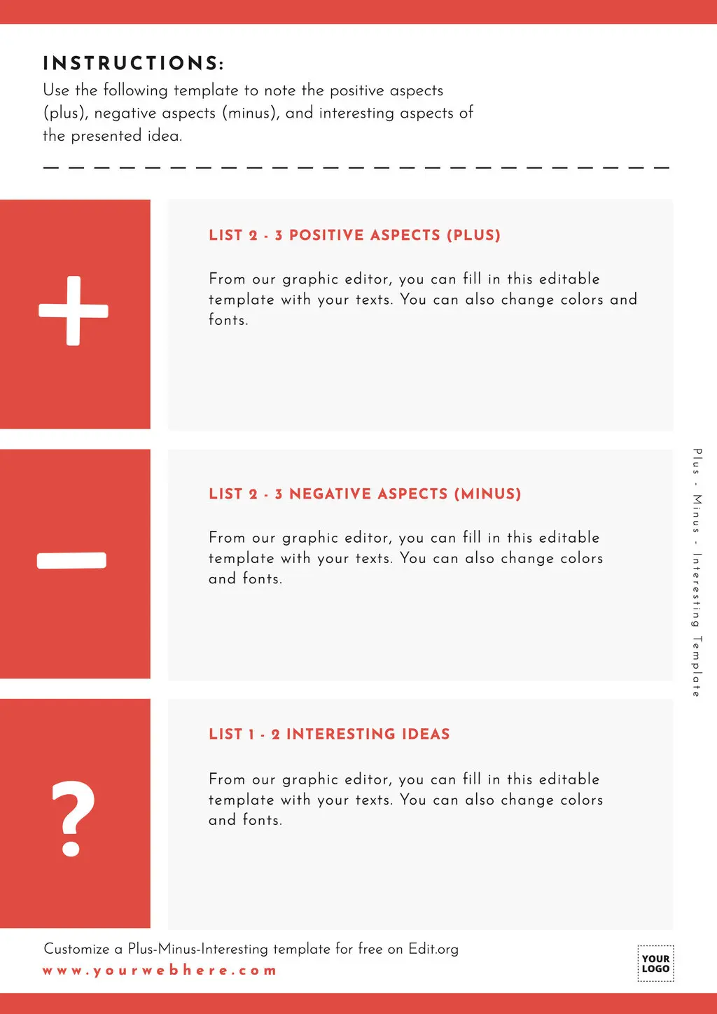 Printable PMI framework template to customize online