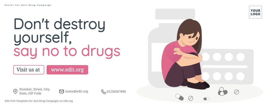 Customizable banner for No Drugs Campaign to download