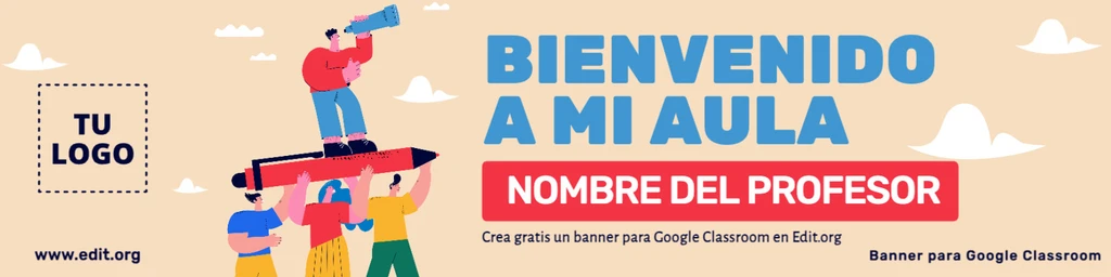Plantilla de banner de Google Classroom editable