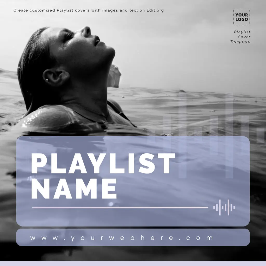 Custom Playlist cover template to download for free