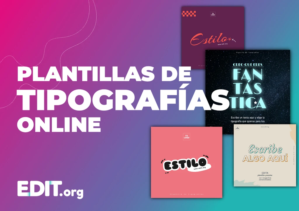 Editor gráfico online de plantillas con tipografías para descargar gratis
