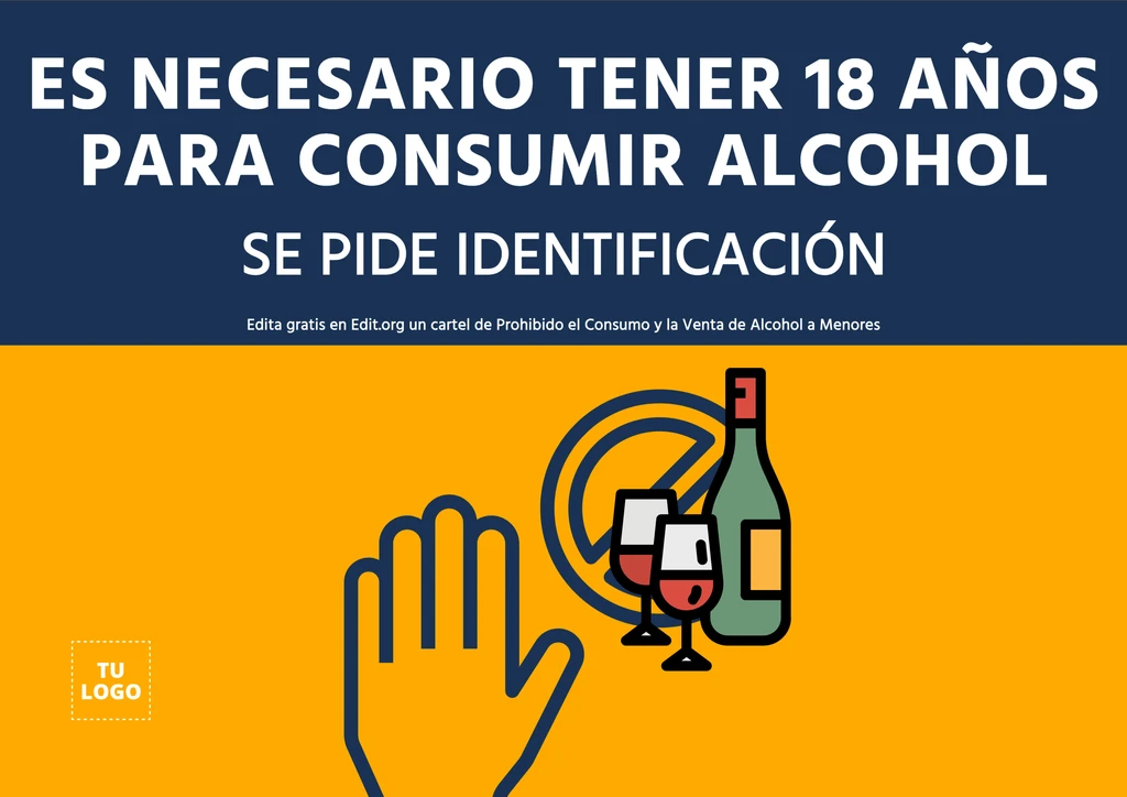 Cartel de prohibido la venta de alcohol a menores de edad para descargar