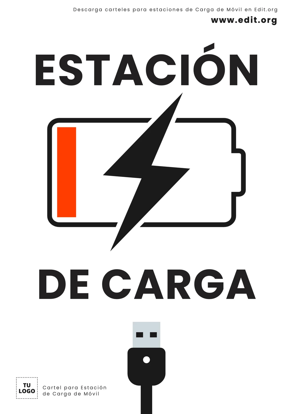 Cartel para Punto de Carga de Dispositivos para imprimir