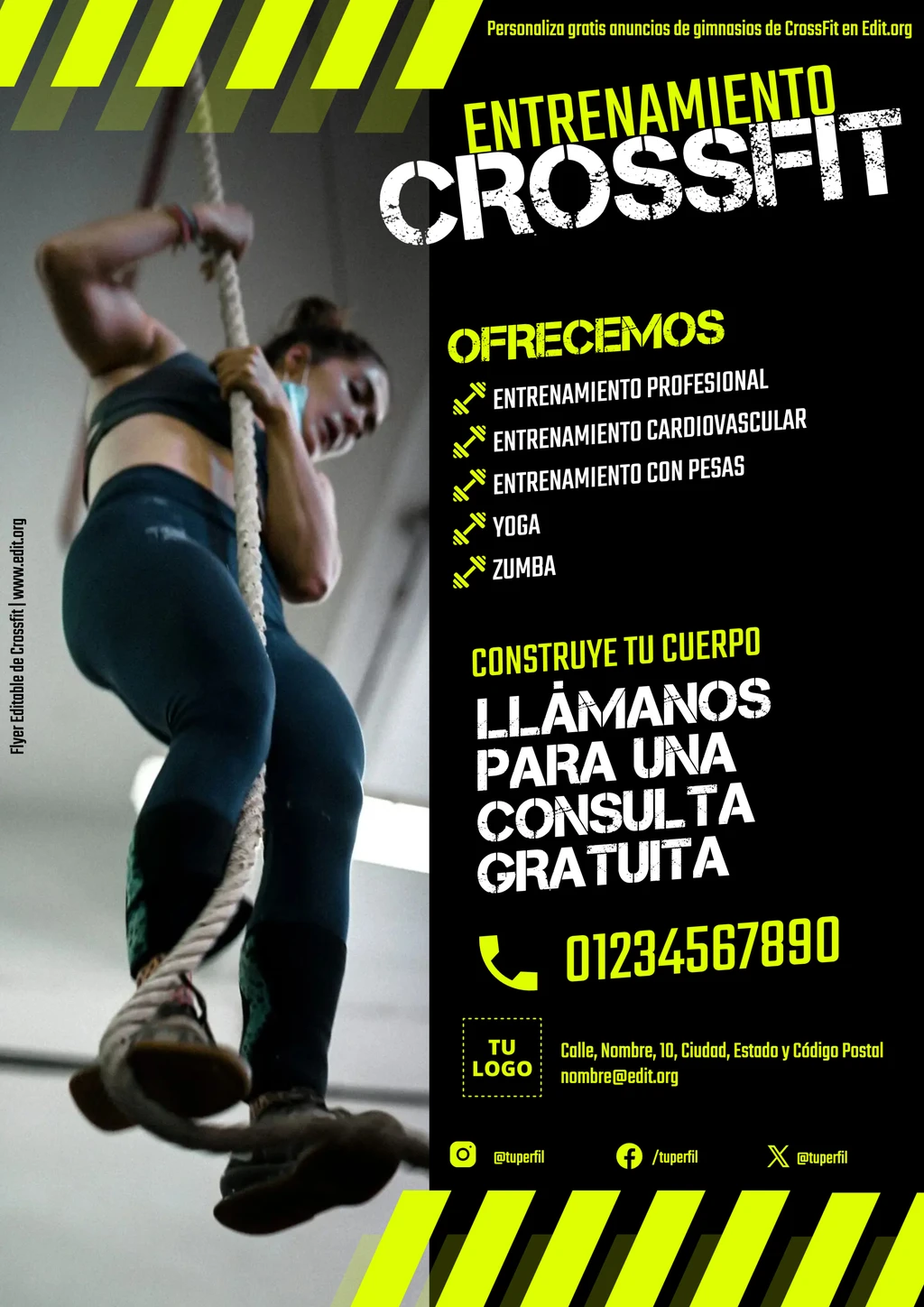 Plantilla de flyer CrossFit para editar online