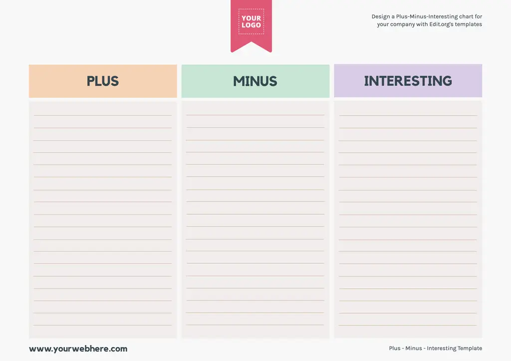 Creative Plus Minus Interesting design template