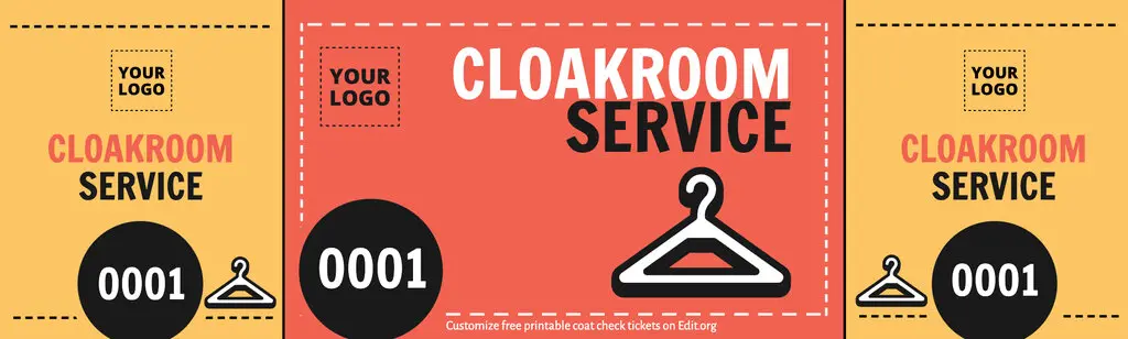Free Printable Cloakroom Tickets