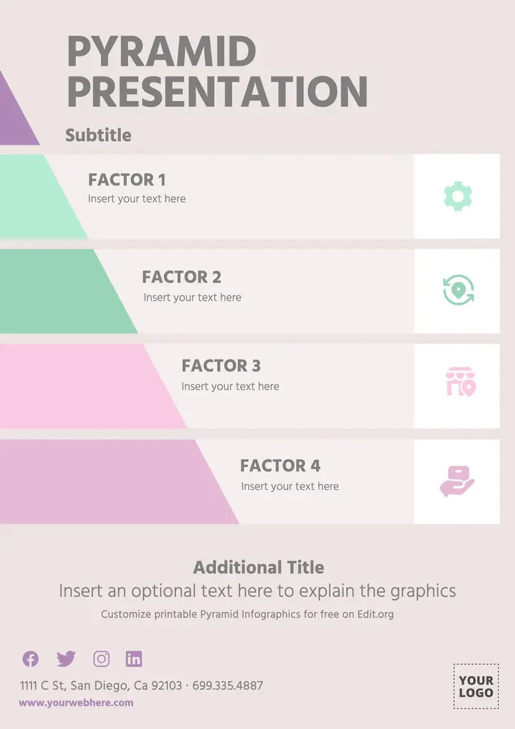 Free editable blank Pyramid template for infographic