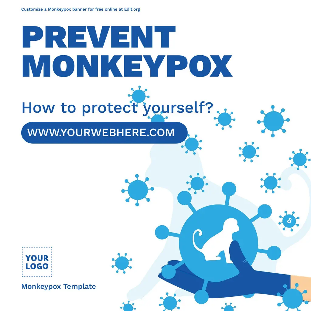 Customizable Monkeypox flyer template free