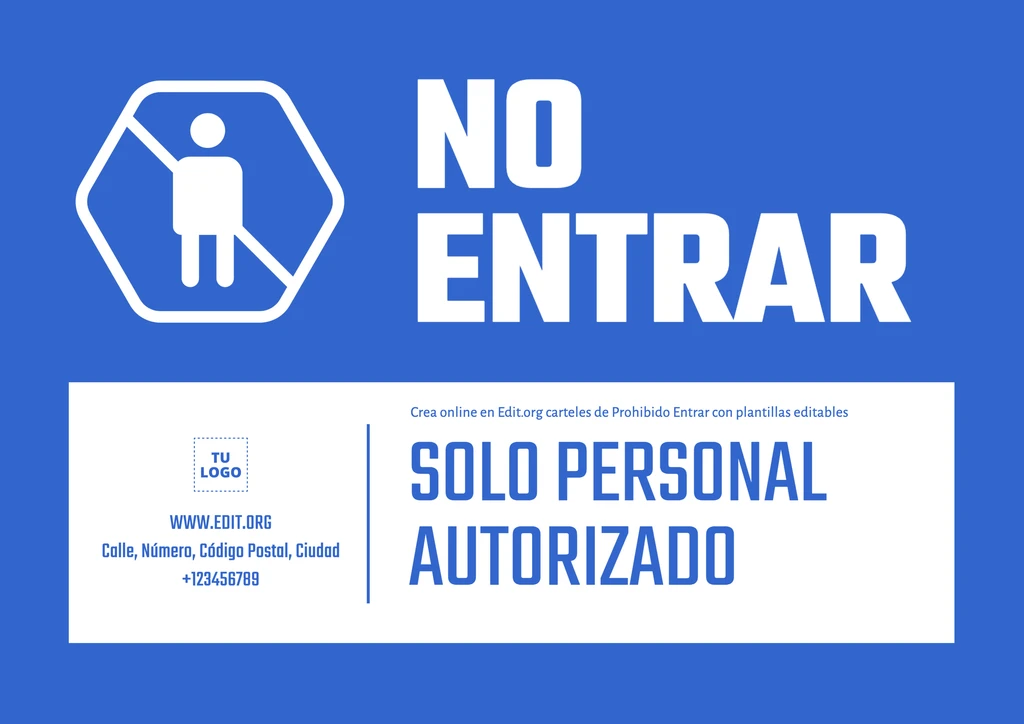 Prohibido entrar señal para editar online gratis