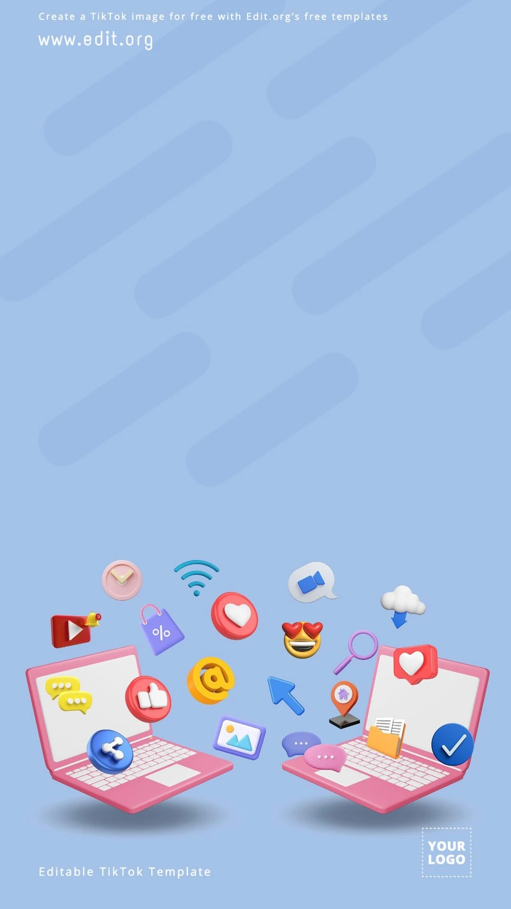 Cute background for TikTok to customize online