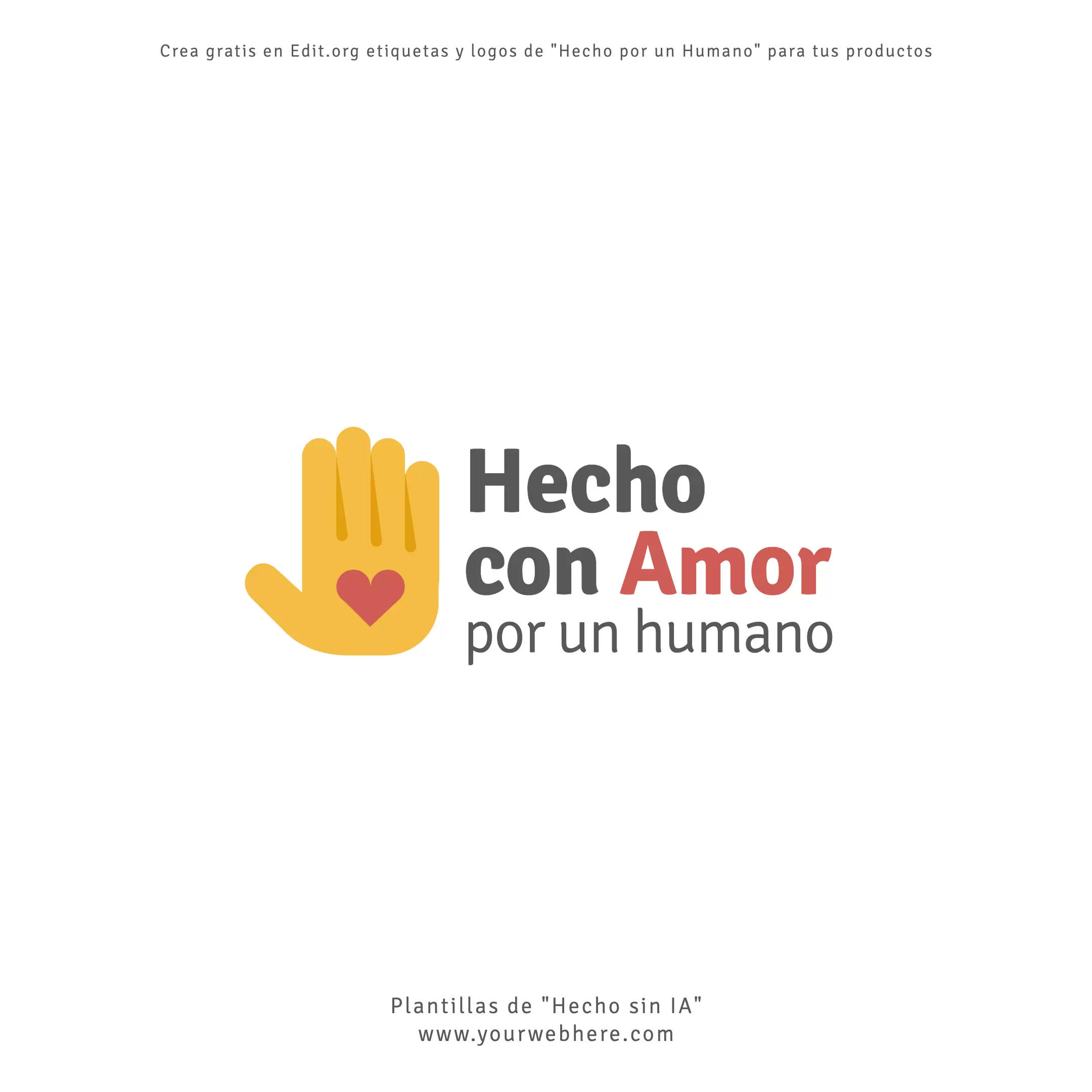 Logo de Hecho por Humano con amor sin Inteligencia Artificial