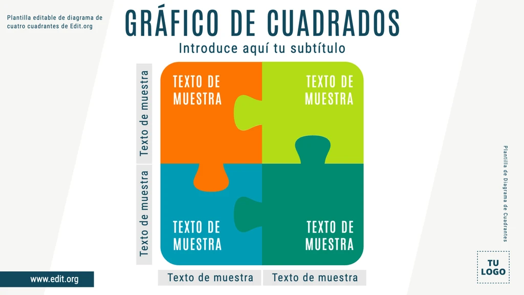 Plantilla para hacer un gráfico de cuadrantes personalizado
