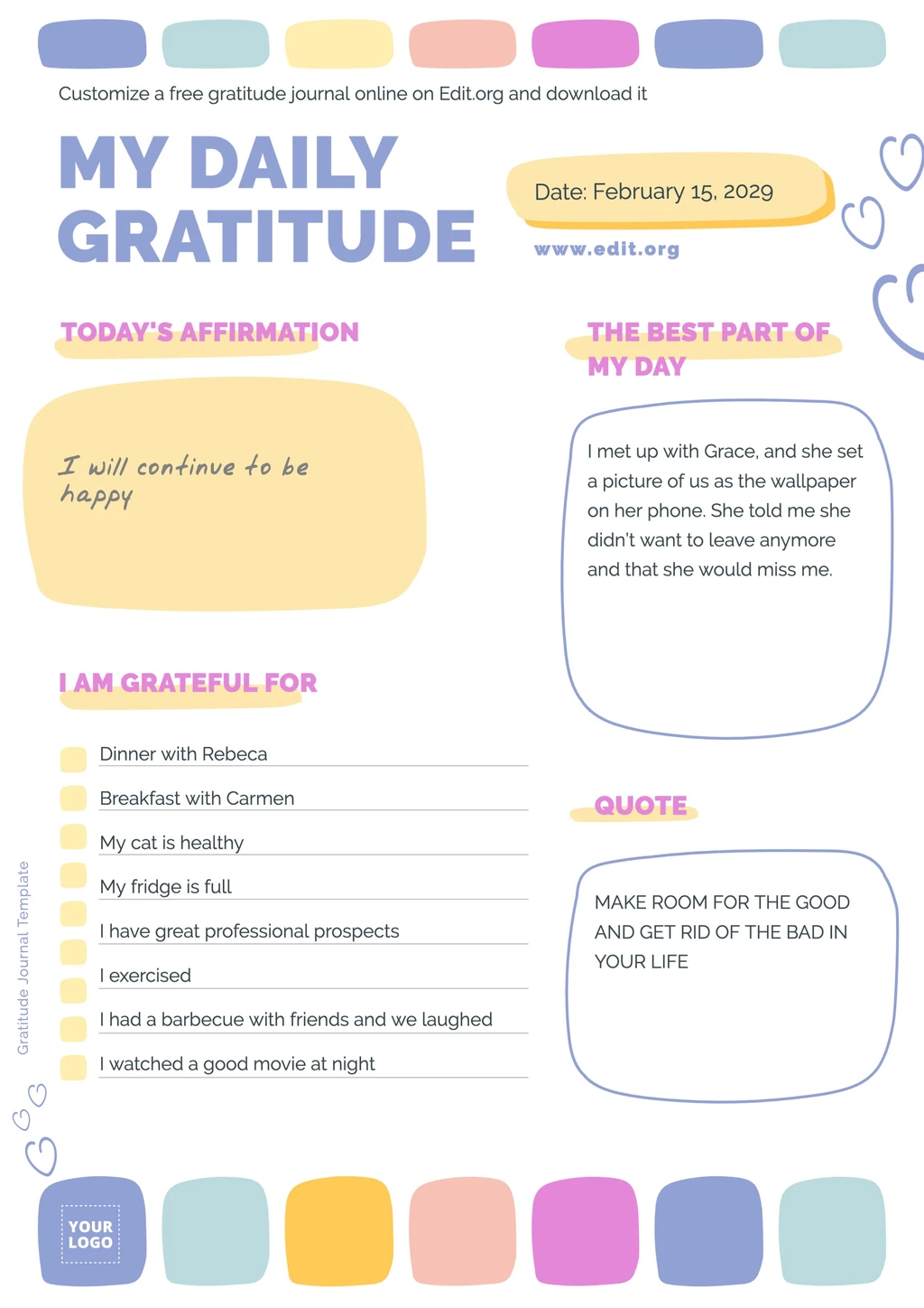 Daily Gratitude journal prompts for adults to download