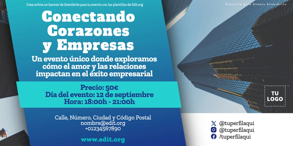Plantilla banner Eventbrite personalizable online