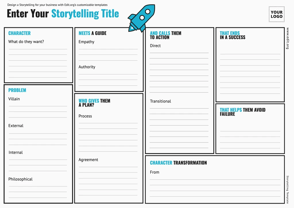 Printable Storytelling framework template to download