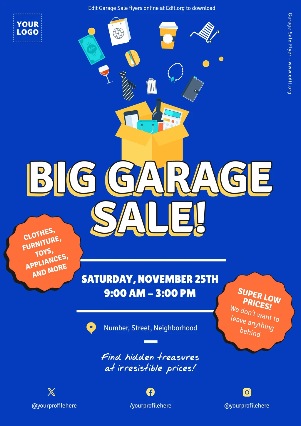 Free editable Garage Sale poster ideas