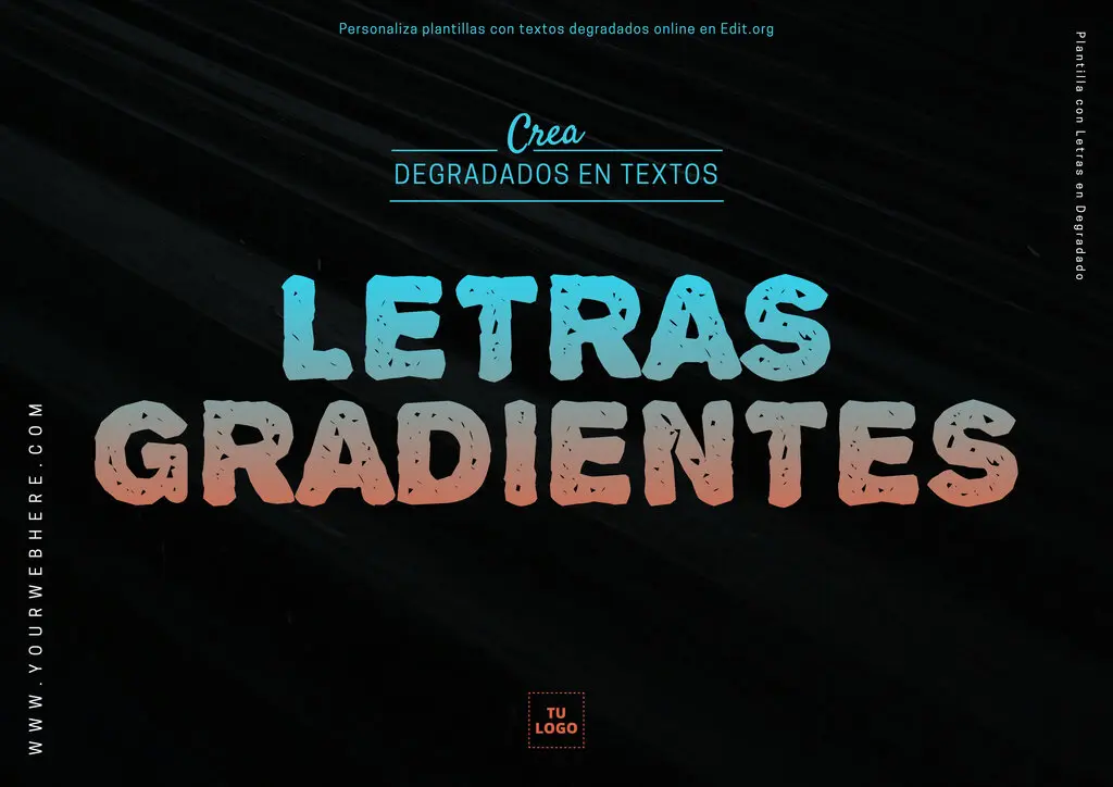 Plantilla de texto degradado en powerpoint para editar gratis