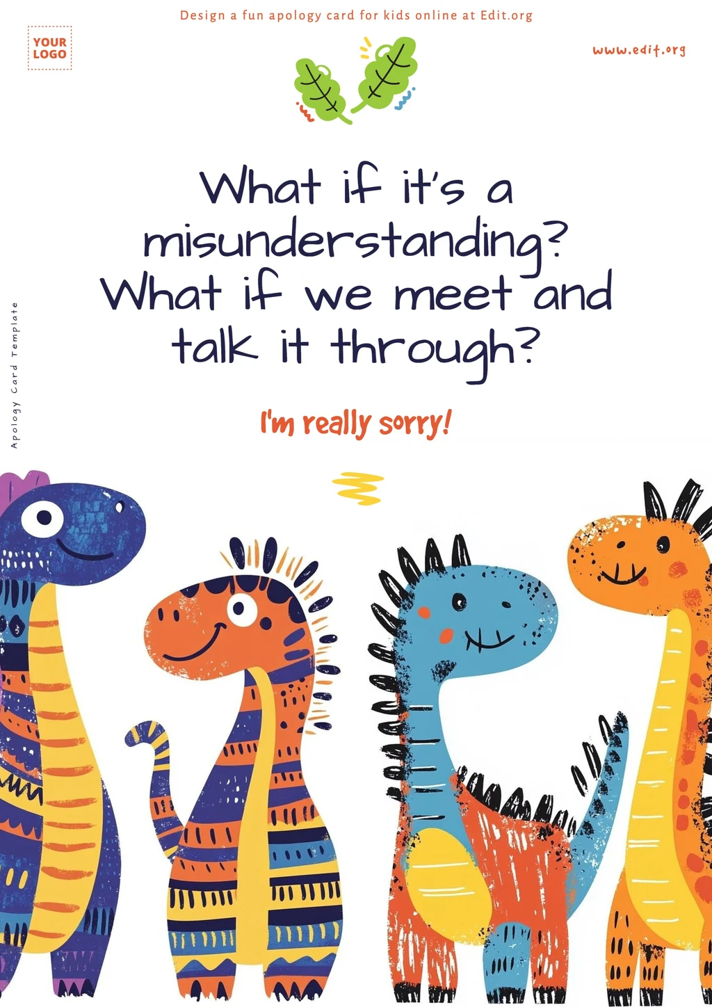 Editable Apology Cards for friends to download for free