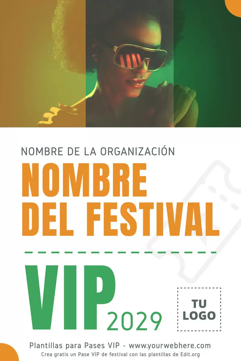 Crea un pase VIP para festival de música y conciertos