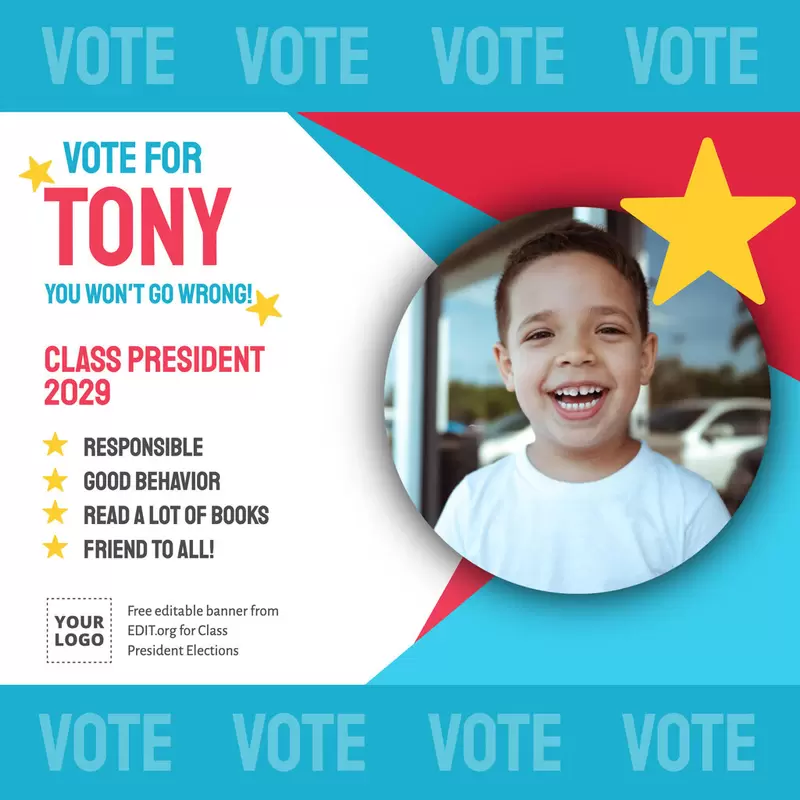 Free Student Council Class President Posters
