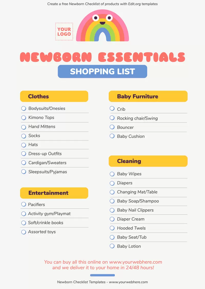Baby Essentials Checklist Printable Pink Newborn Essentials Nursery  Checklist Baby Registry Checklist Instant Download 