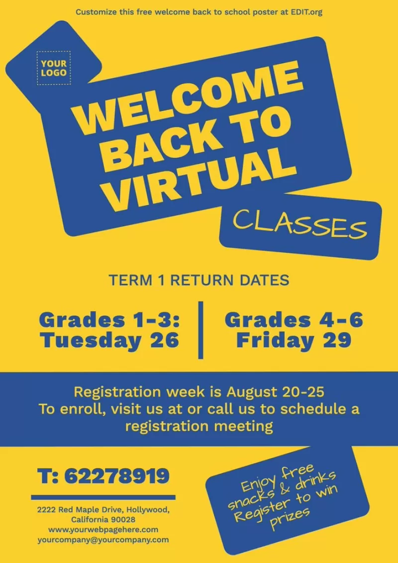 Free welcome to class poster templates