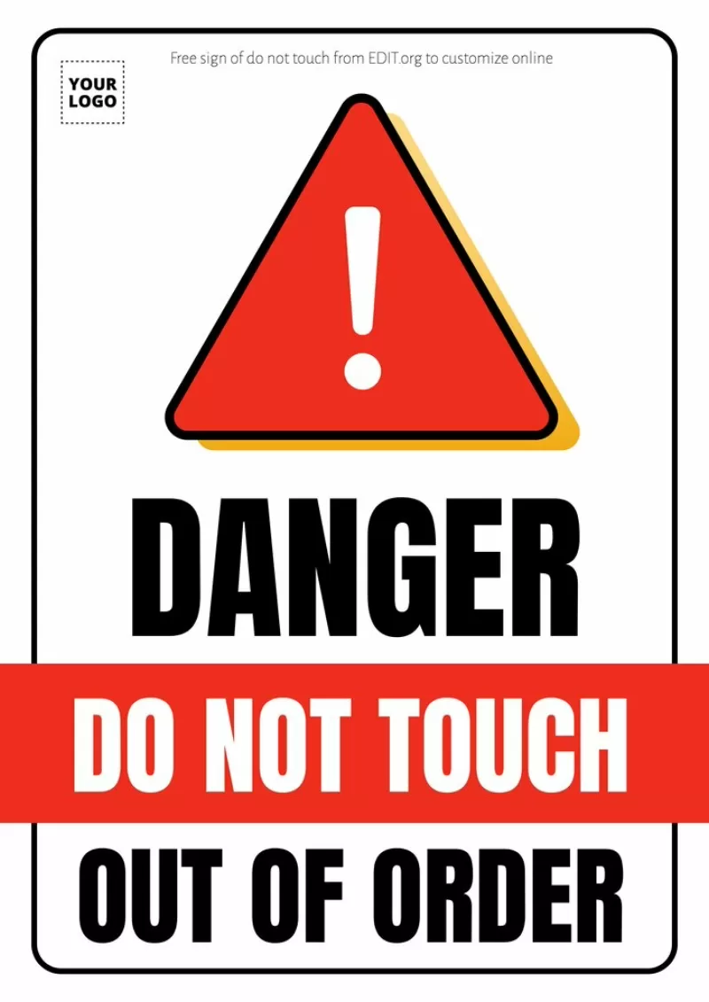 Free do not touch sign board