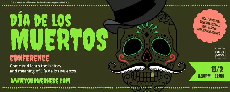 Editable cover image for Dia de los Muertos