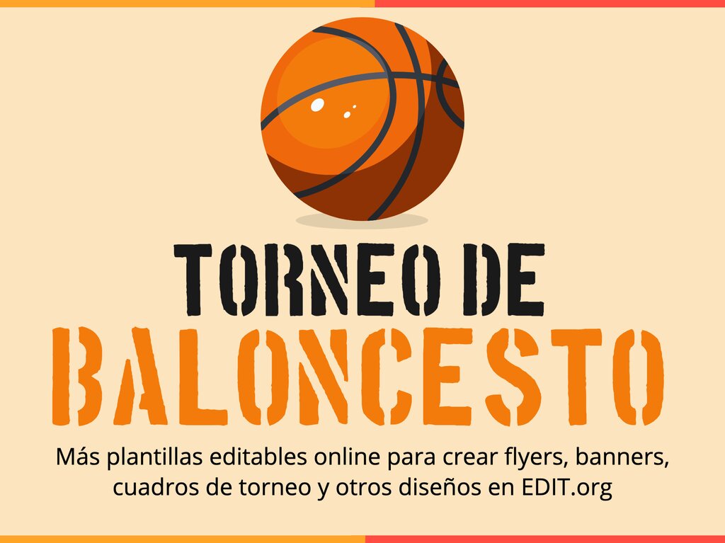 Personaliza plantillas y crea anuncios de Baloncesto gratis