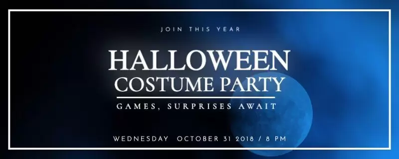 Halloween costume party banner horizontal template to edit