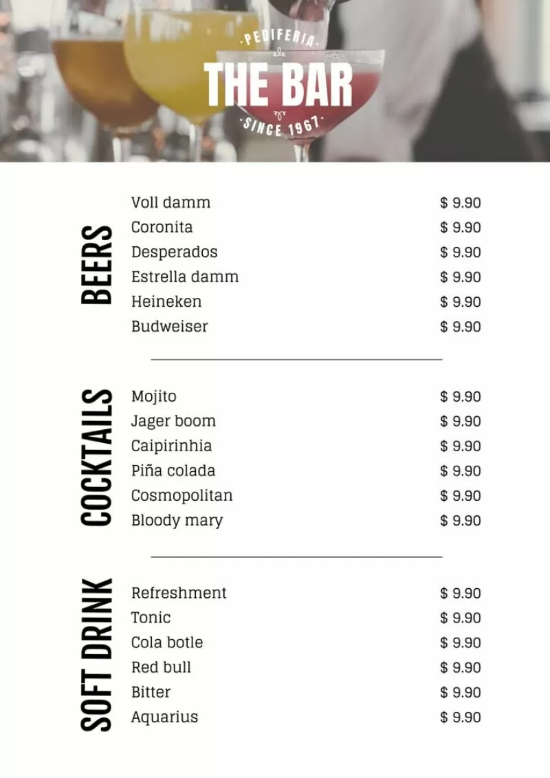 customizable-drink-menu-templates