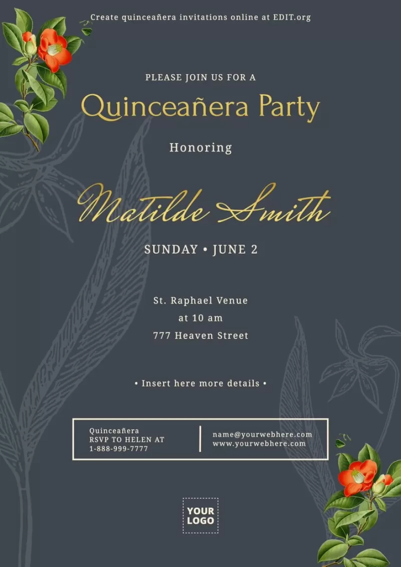Free Quinceañera Invitation Templates