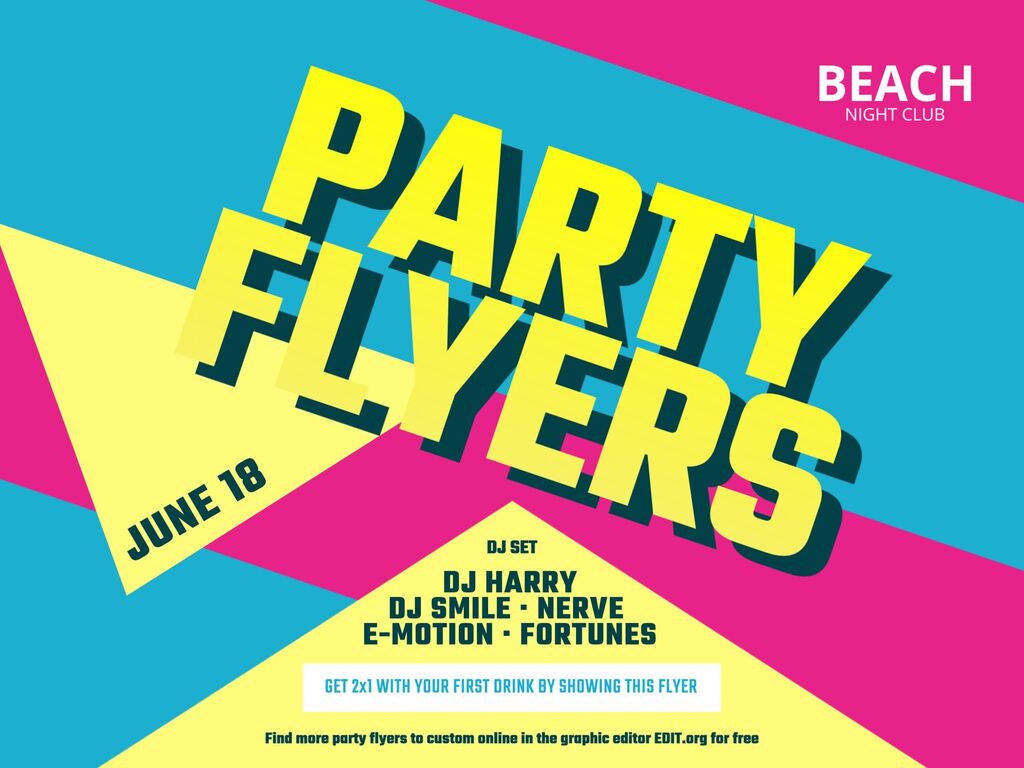 Free party flyer templates Within Block Party Template Flyer