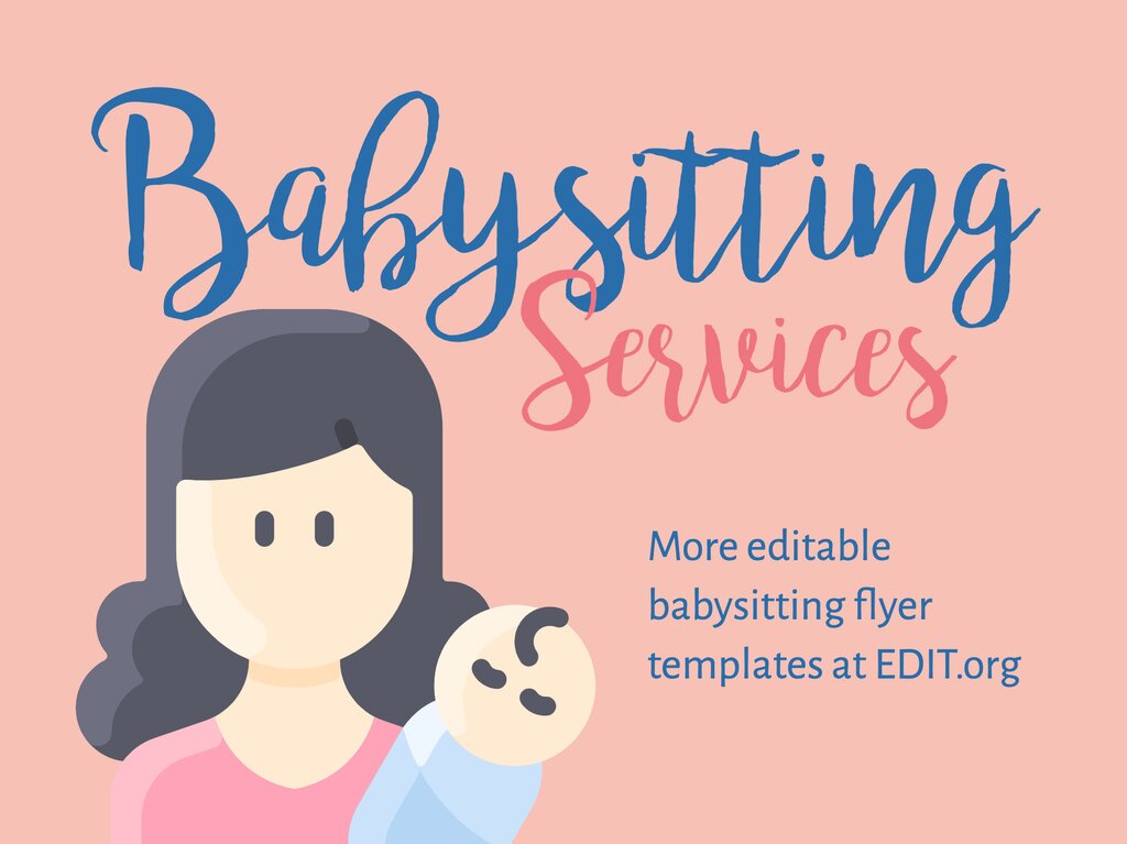 Babysitting flyer templates to edit online