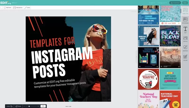 Immagini personalizzabili per i post di Instagram