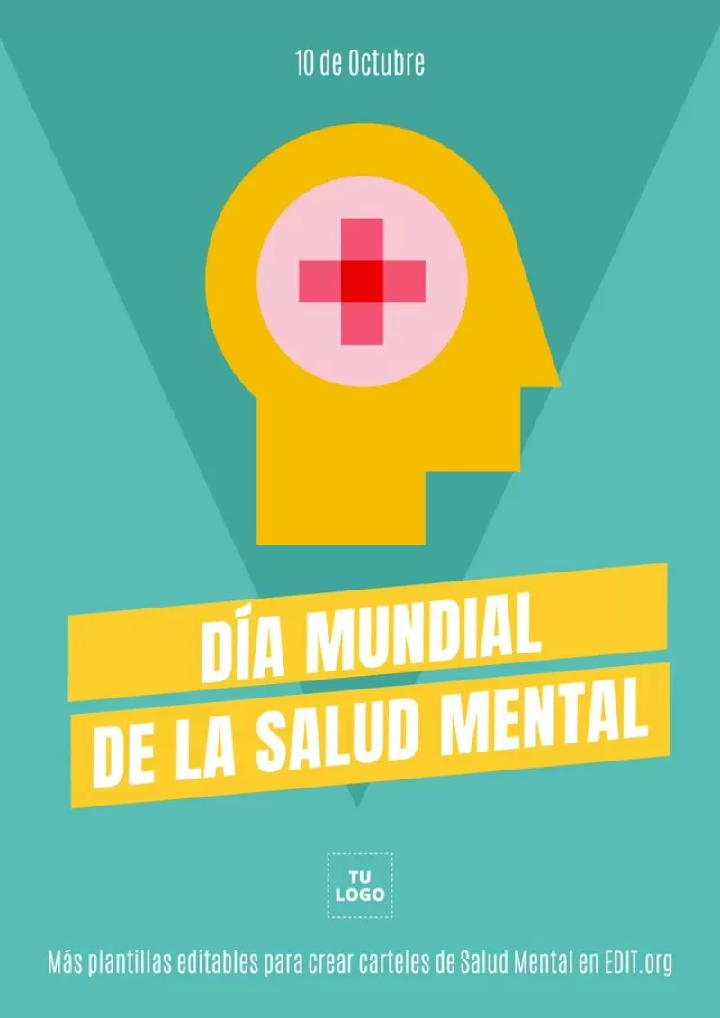 Cartel imprimible sobre salud mental para personalizar online