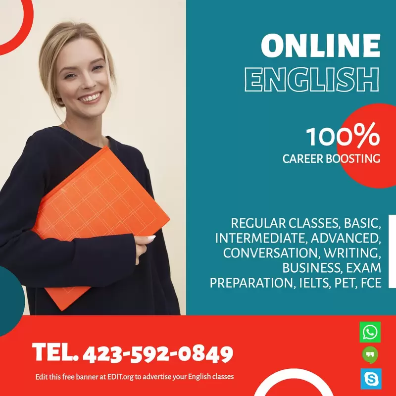 Free templates for English courses to customize online